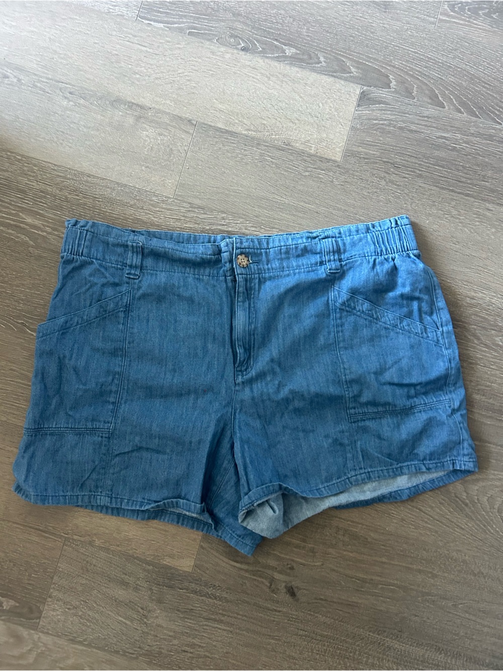 Old navy Denim Blue Cargo Shorts - Casual Elastic Waist